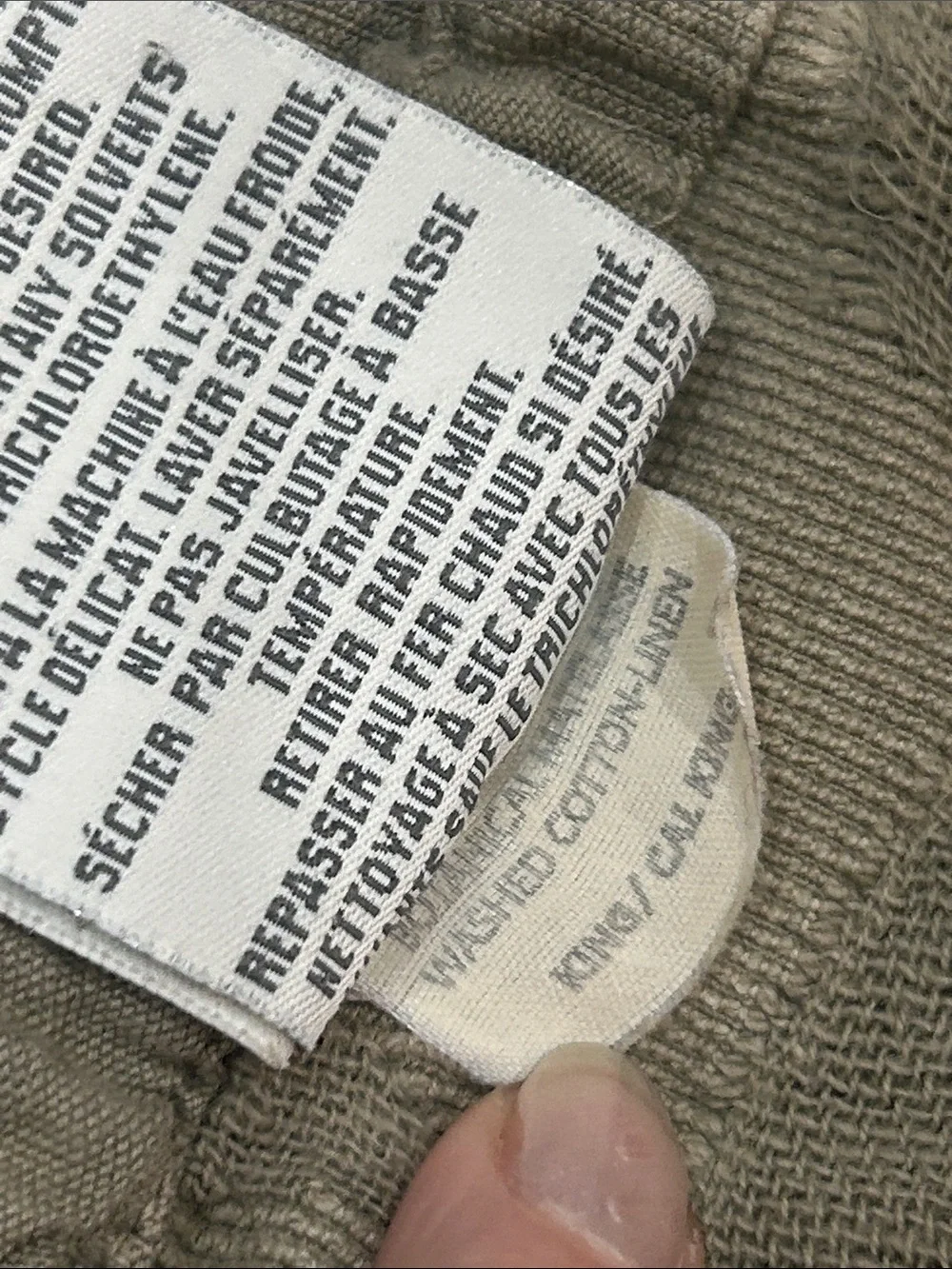 Restoration Hardware Quilted Belgian Linen Distressed Euro Cal King Green/Gray